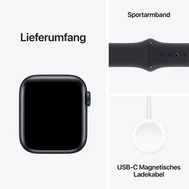 Apple Watch SE 2023 GPS 40 mm Aluminiumgehäuse mitternacht, Sportarmband mitternacht M/L