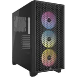 CORSAIR 3000D RGB Airflow Mid-Tower PC-Gehäuse - 3X AR120 RGB-Lüfter - DREI-Slot-GPU-Unterstützung - Geeignet Für Bis zu 8X 120mm-Lüfter - High-Airflow-Design - Schwarz