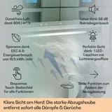 Klarstein Royal Flush Eco Dunstabzugshaube 60 cm 576 m3/h A+ Edelstahl
