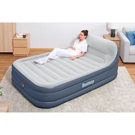 BESTWAY Tritech Doppelluftbett SleekFlowTM mit Kopfteil & integrierter Elektropumpe 226 x 152 x 84 cm
