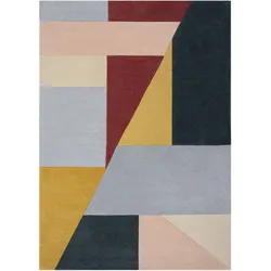 Wollteppich FLAIR RUGS "Alwyn", bunt, B:160cm H:10mm L:230cm, Wolle, Teppiche, Geometrisch