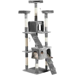 PawHut Katzenbaum Spannplatte, Plüsch