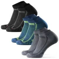 Danish Endurance Long Distance Low-Cut Sportsocken 3er Pack Schwarz/Grau/Blau 39-42