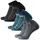 Danish Endurance Long Distance Low-Cut Sportsocken 3er Pack Schwarz/Grau/Blau 39-42