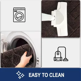 FCSDETAIL Fußmatte 60x90cm Dunkelbraun rutschfest waschbar