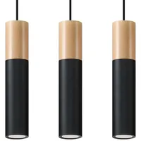 Sollux Lighting Hängeleuchte Pablo 3 Schwarz