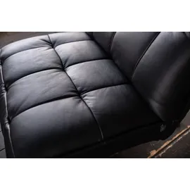 KAWOLA Relaxsessel MIKO Leder 75 x 115 x 75 cm schwarz drehbar mit Kopfteil