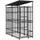 vidaXL Hundezwinger mit Dach 1,84 m2 Stahl Schwarz