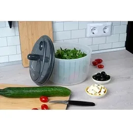 LURCH Salatschleuder mit Kurbel 22 x 22 x 16 cm grau/weiß