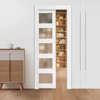 Vevor Schiebetür rechts 76,5 x 203,5 cm weiß