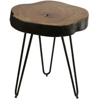 KADIMA DESIGN Massivholz Beistelltisch BAGLI 35 x 35 cm