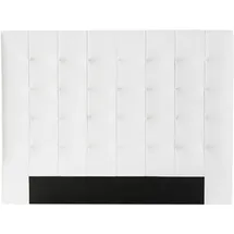 miliboo Bettkopfteil gepolstert weißes 160 cm Halciona