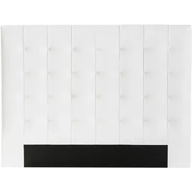 miliboo Bettkopfteil gepolstert weißes 160 cm Halciona