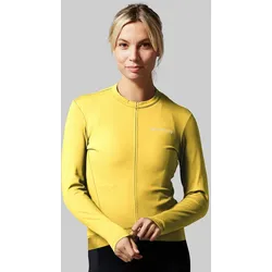 Thermo Fleece Damen Radjacke Langarm Fahrradbekleidung GELB L