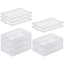 Proregal Eurobehälter BasicLine 7 x 20 x 30 cm 5-tlg. transparent