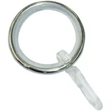 GARDINIA Gardinenringe mit Gleiteinlage Edelstahl-Optik,