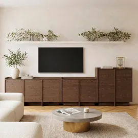 petits-meubles Buffet Japandi 151,8 cm Dunkles Holz