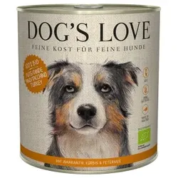 DOG'S LOVE BIO 6x800g Pute mit Amaranth & Kürbis