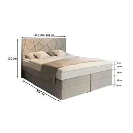 masseno Trani 160 x 200 cm H2 Beige