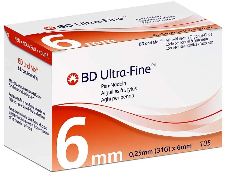 BD Ultra-Fine Pen-Nadeln 6 mm 31 G