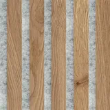 JOKA Paro Akustik Wandpaneele PAG350 279 cm Eiche Rustikal, graues Vlies - geölt Echtholzpaneel