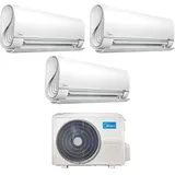 midea trial split inverter klimagerät serie breezeless+ 9+9+9 mit m3of-27hfn8-q r-32 wi-fi integrated 9000+9000 - neu