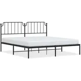 vidaXL Bettgestell mit Kopfteil Metall Schwarz 180x200 cm