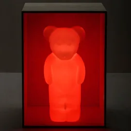 authentics Lumibär Dekoleuchte LED, Leuchtfigur in Bärenform mit Fernbedienung, Polyethylen, Weiß, 523700