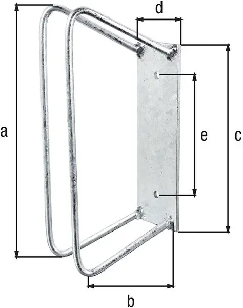 GAH-ALBERTS Einzel-Fahrradhalter - 45 ° , 25 - 53 mm