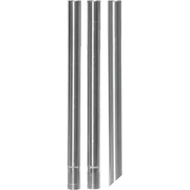 Star Trading Solarleuchte Edelstahl/ Kunststoff 30/50/90 cm inkl. Akku silber/ weiß