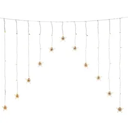 Konstsmide Weihnachtsbeleuchtung  LED Lichtervorhang 12 klare Sterne