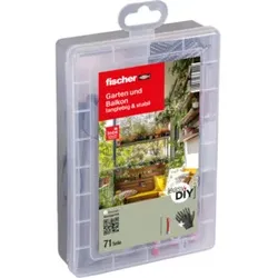 fischer Garten und Balkon easyDIY Box + Schraube rostfrei (71 Teile)