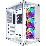 TALIUS Cronos Frost ATX-Gaming-Box, gehärtetes Glas, Lüfter Iris ARGB (in DREI Farben erhältlich) (Weiß)