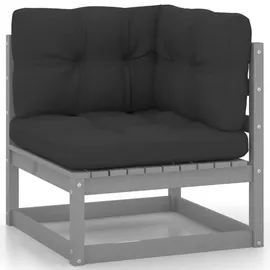 vidaXL 3-Sitzer-Gartensofa grau/anthrazit