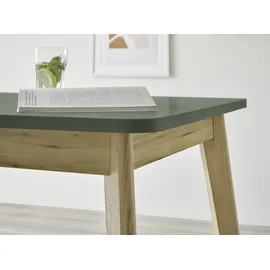 INOSIGN Esstisch INOSIGN "MAVAS", grün (evoke eiche dekor, salbei, salbei), B:140cm H:75cm T:80cm, Tische, Esstisch, in moderner Trendfarbe, Breite 140 - 180 cm (mit Einlegeplatte)