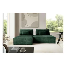 Möbel Kraft Ecksofa Textil 4-Sitzer Grün