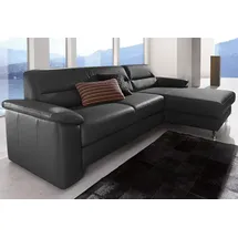 sit&more Ecksofa SIT & MORE "Top Ascara L-Form", schwarz, B:251cm H:85cm T:165cm, NaturLeder;Luxus-Microfaser (100% Polyester), Sofas, Ecksofa, inklusive Boxspring/Federkern-Polsterung, komfortablem Federkern