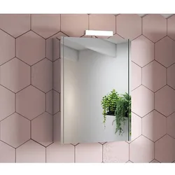Spiegelschrank Vikja 515 mm Breite (Ausführung: Spiegelschrank Vikja mit LED-Beleuchtung 1 Tür 515x700x155mm seitlich verspiegelt)
