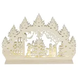 SAICO Lichterbogen Weihnachtsbaum inkl. LED-Stripe Holz 22 cm warmweiß natur
