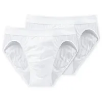 SCHIESSER Slip mit Rippenstruktur im 2er-Pack Authentic Weiss, XXL