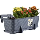 Kadax Balkontopf 60 x 17 x 15 cm Türkis