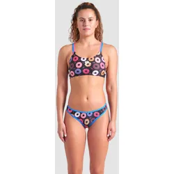 Sport Bikini Damen arena Donuts - Black Multi-blue River-shocking Pink - 32