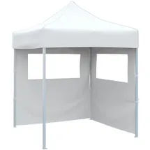 vidaXL Profi-Partyzelt 2 x 2 m inkl. 2 Seitenteile Weiß