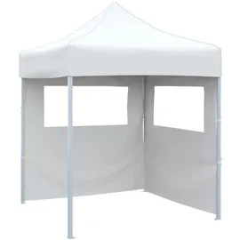 vidaXL Profi-Partyzelt 2 x 2 m inkl. 2 Seitenteile Weiß