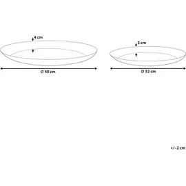 Beliani Beliani, 2er-Set Schmuckschale SADANE Metall Gold