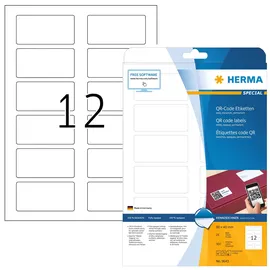 Herma QR-Code Etiketten 9643 Weiß 80 x 40 mm 25 Blatt 300 St.