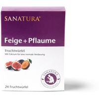 Sanatura Feige Pflaume Früchtewürfel - 24 Stück - für eine normale Verdauung - Feigen, Pflaumen, Tamarinden und Inulin - 240 g