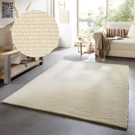 THEKO Alm-Glück UNI natural white 160x230 cm