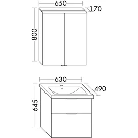 Burgbad Eqio 65 cm weiß