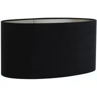 Light & Living Lampenschirm oval Velours Schwarz
